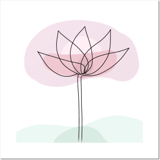 FLOWER - Abstract Line Art Posters and Art